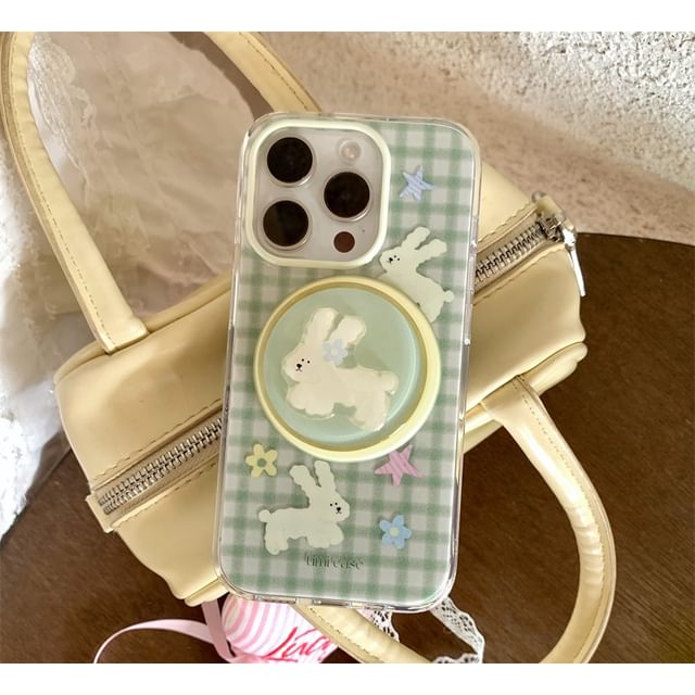 Plaid Case Rabbit Phone