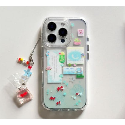 / Case Phone Goldfish Charm Set