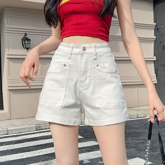 High Waist Denim Shorts