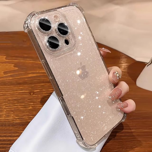 Transparent Case Glitter iPhone