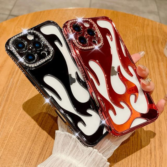 Case iPhone Rhinestone Flame