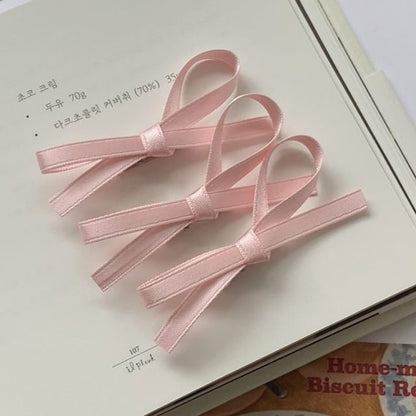 Hair Plain Clip 3: Bow Set of