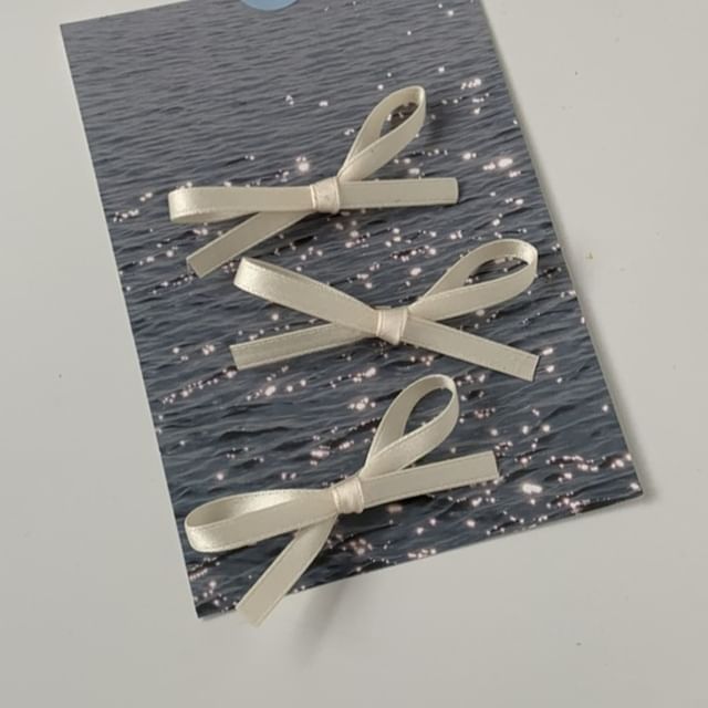 Hair Plain Clip 3: Bow Set of