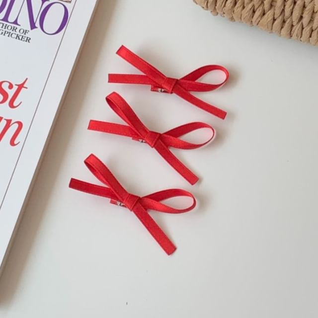 Hair Plain Clip 3: Bow Set of