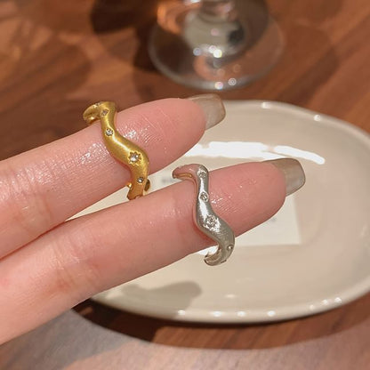 Rhinestone Ring Set Open /