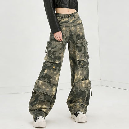 [XL] Mid Rise Camouflage Baggy Cargo Pants (Various Designs)
