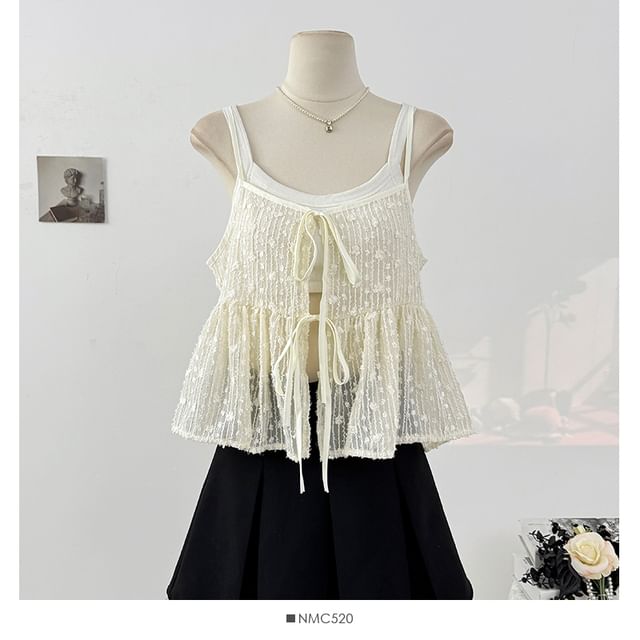 Lace Crop Camisole Top