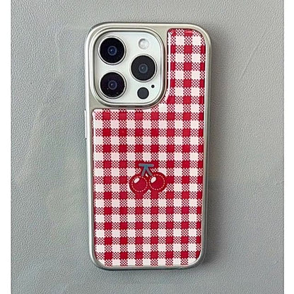 Gingham Cherry Phone Print Case