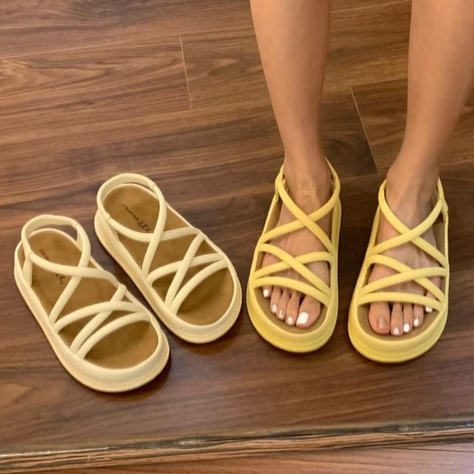 Platform Strappy Slingback Sandals