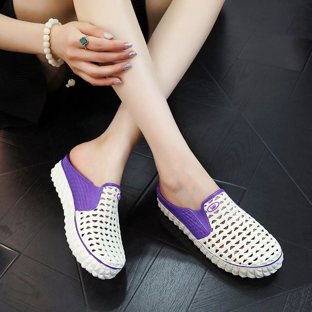Platform Cutout PVC Mules