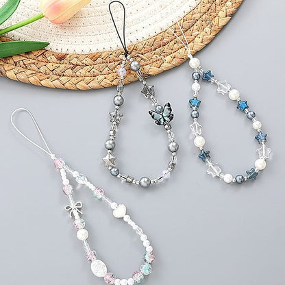 / Phone Butterfly Strap Bow Bead Star
