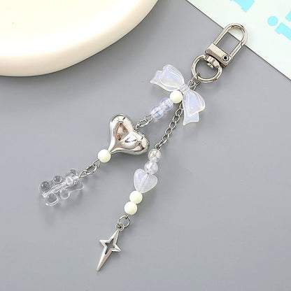 Bear Phone Heart Charm Bow