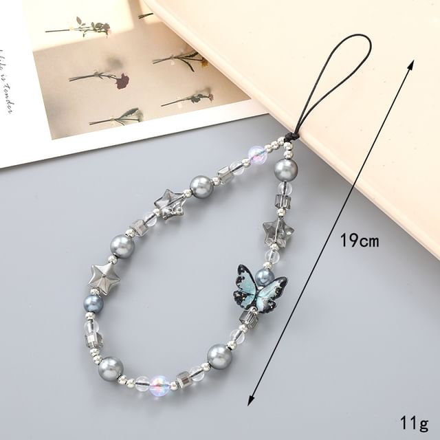 / Phone Butterfly Strap Bow Bead Star