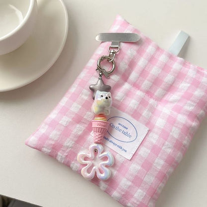 Phone Charm Lanyard Ice (Various Cream with Pad Designs) Floral