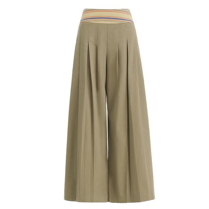 Low Rise Striped Wide Leg Cargo Pants