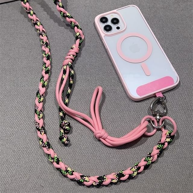 with Braided Lanyard Phone Strap Pad