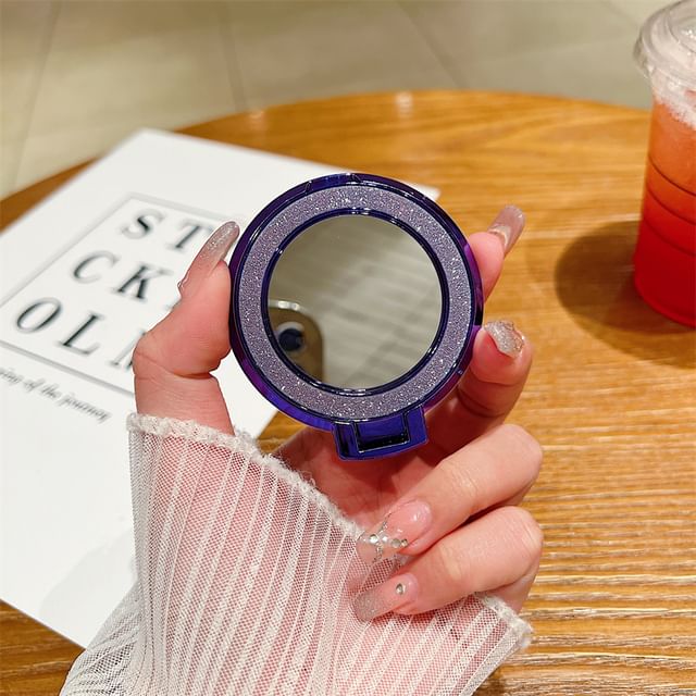 Glitter Stand Mirror with Magnetic Phone