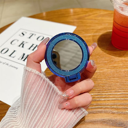 Glitter Stand Mirror with Magnetic Phone