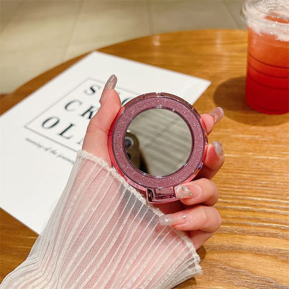 Glitter Stand Mirror with Magnetic Phone