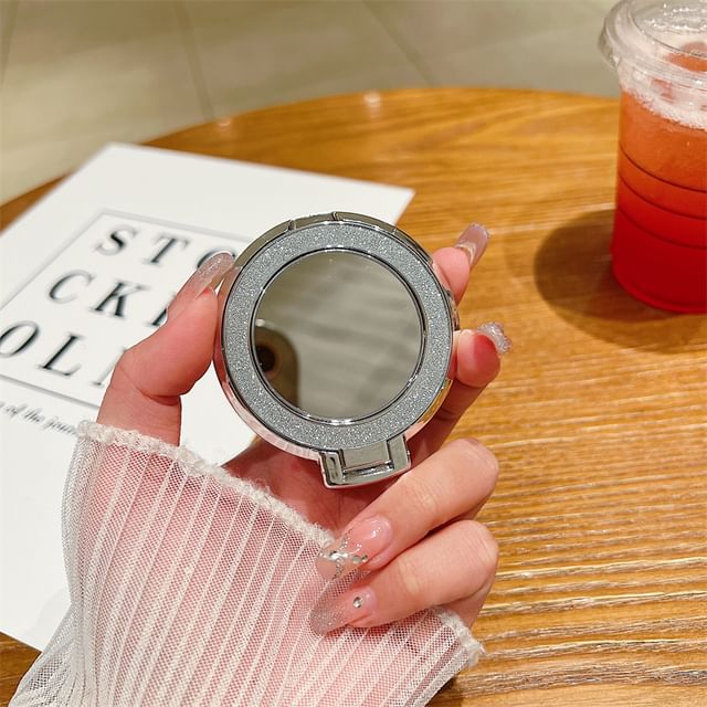 Glitter Stand Mirror with Magnetic Phone