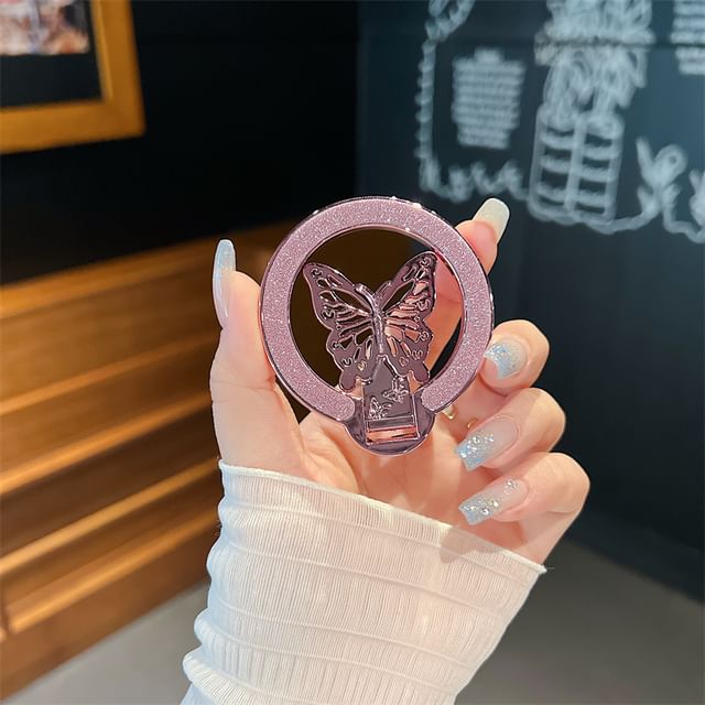 Magnetic Stand Butterfly Glitter Phone
