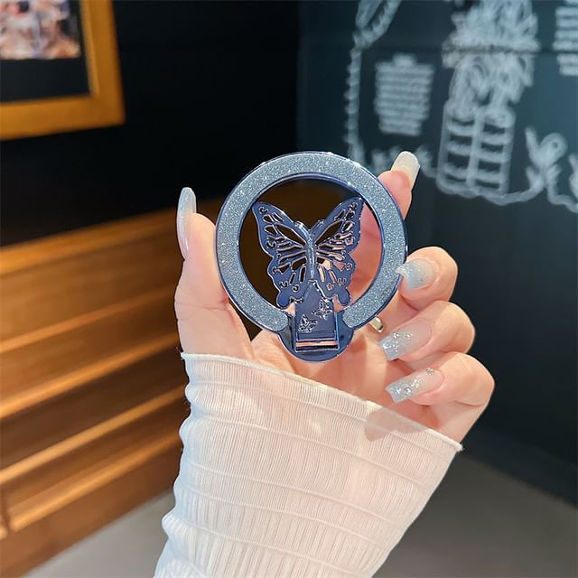 Magnetic Stand Butterfly Glitter Phone