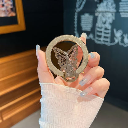 Magnetic Stand Butterfly Glitter Phone