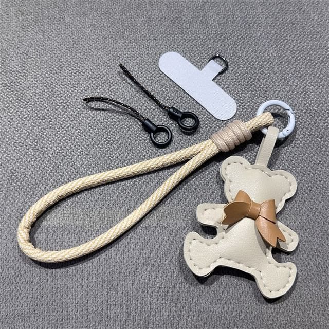 and Pad Bear Faux Leather Phone with Strap Lanyard