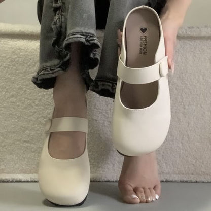 Plain Mary Jane Mules