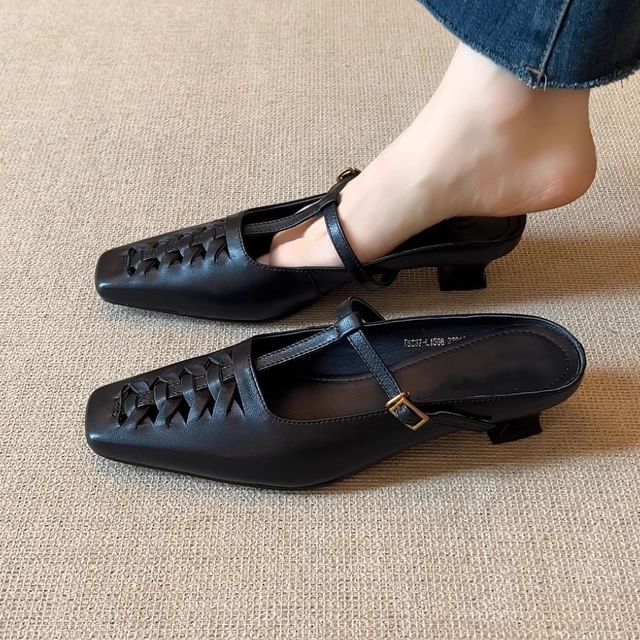 Low Heel Pointy Mules
