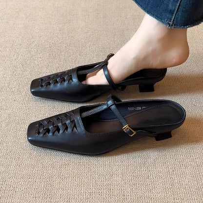 Low Heel Pointy Mules