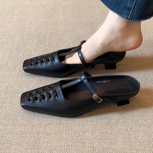 Low Heel Pointy Mules