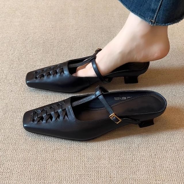 Low Heel Pointy Mules