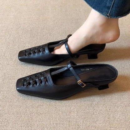 Low Heel Pointy Mules