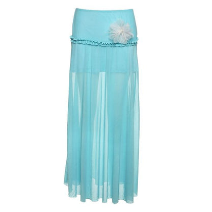 Low Waist Minimalist Ruffled Maxi Skirt