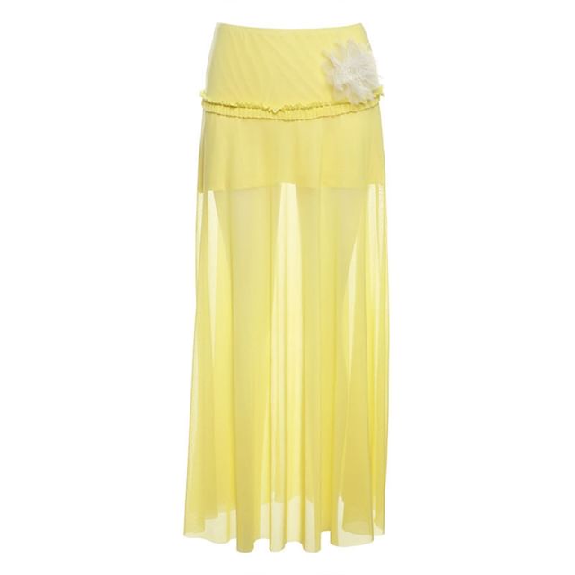 Low Waist Minimalist Ruffled Maxi Skirt
