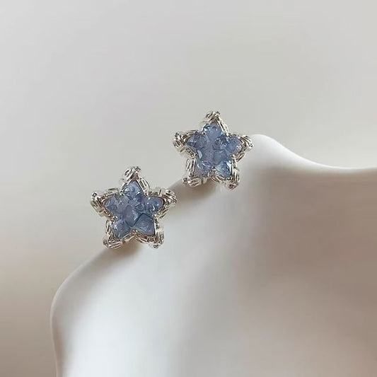 Faux Star Earring Stud Alloy Crystal