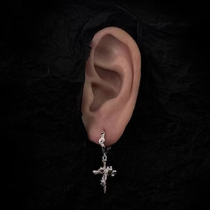 Alloy Cross Drop Earring