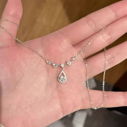 Alloy Necklace Pendant Rhinestone Droplet