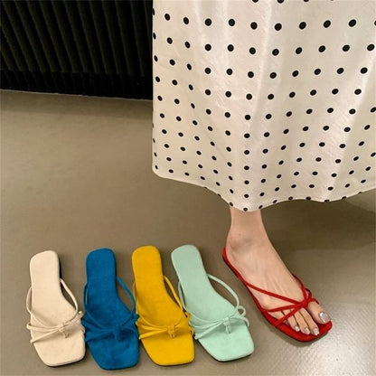 Square Toe Plain Sandals