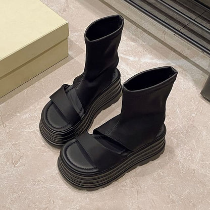 Platform Plain High Top Sandals
