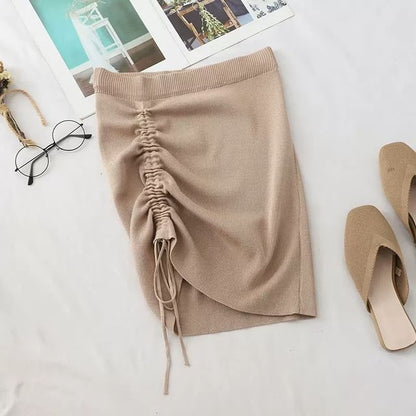 Elevated Waistband Minimalist Cinch Mini Pencil Skirt