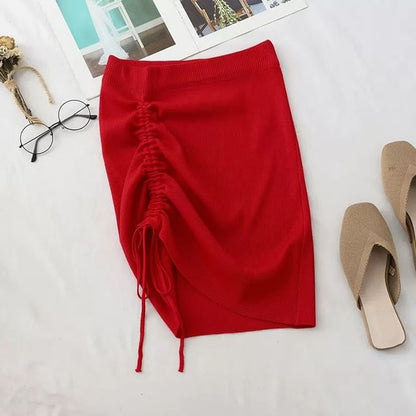 Elevated Waistband Minimalist Cinch Mini Pencil Skirt