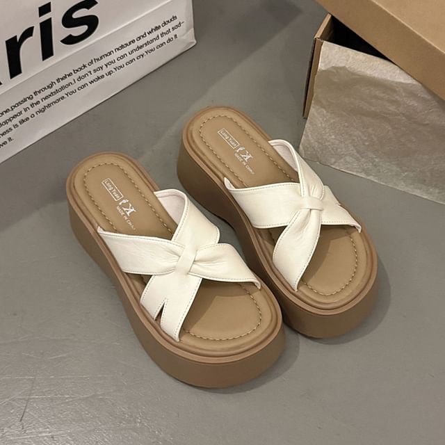 Platform Slide Sandals
