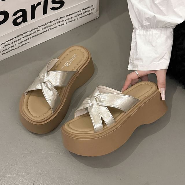 Platform Slide Sandals