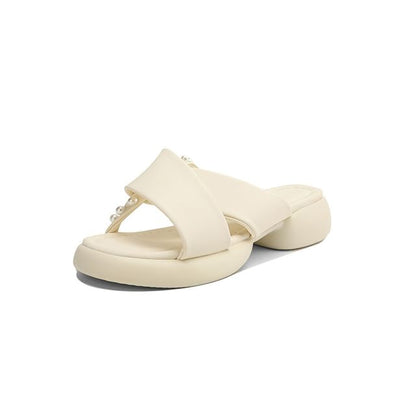 Platform Leopard Slide Sandals