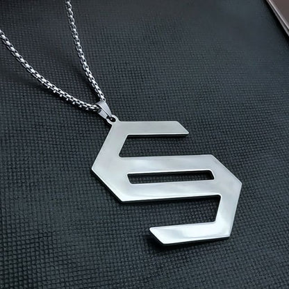 Embossed Pendant Alloy Round Box Chain Necklace (Various Designs)