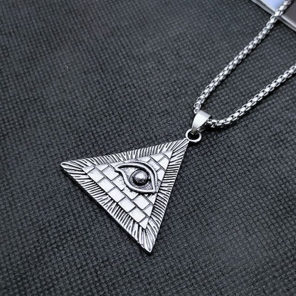 Embossed Pendant Alloy Round Box Chain Necklace (Various Designs)