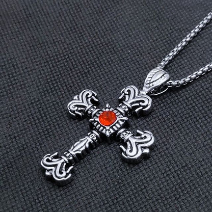 Embossed Pendant Alloy Round Box Chain Necklace (Various Designs)