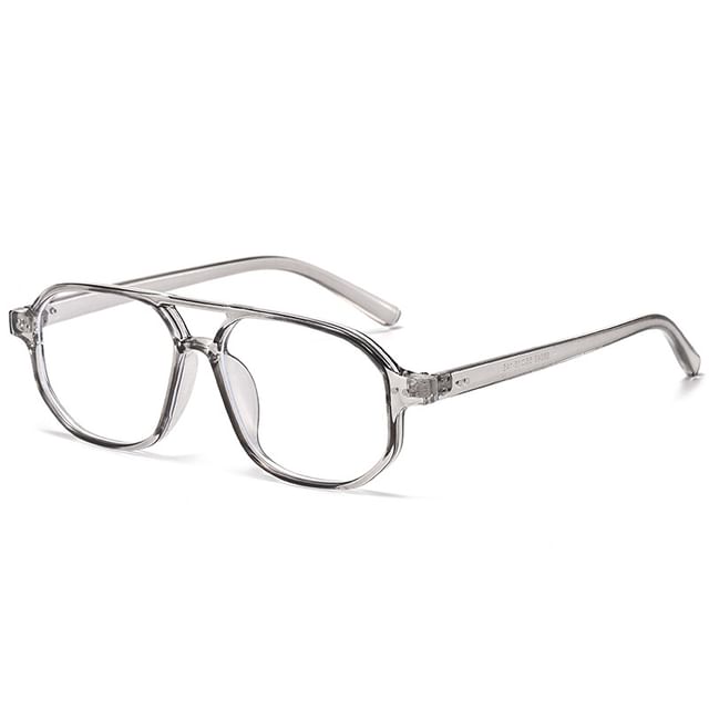 Double Bridge Aviator Plastic Blue Light Blocking Eyeglasses